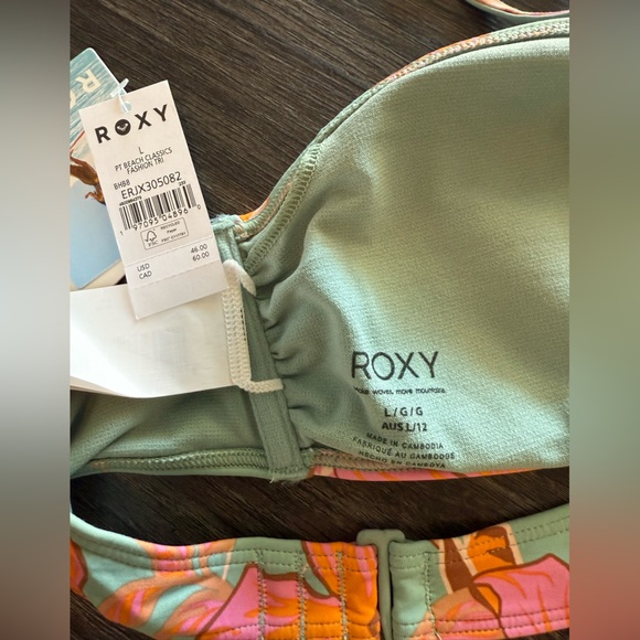Roxy Tropical Floral Bikini NWT! L/XL - Picture 4 of 4